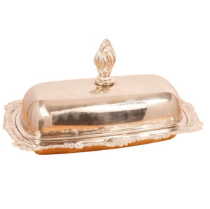 Customized High Grade <b>Stainless</b> <b>Steel</b> Eco-friendly Modern Minimalist Butter Dish with Flip Top Lid and Carton Packaging - Product Image 1