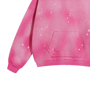 Sudadera con Efecto Desgastado Urbano, Lavado Decolorado al Sol, Algodón y Poliéster, Felpa, Impresión Duradera, Sudadera con Efecto Desgastado a la Moda - Product Image 6