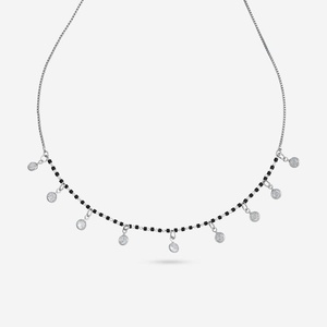 Collier tendance plaqué or 184854, chaîne à maillons diamantés avec perles coquillages pour occasions festives - Product Image 5