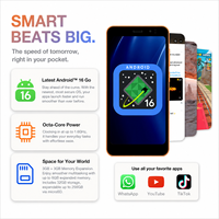 AGM N2 Android 16, 3000 mAh, 3 GB + 32 GB, 60 Hz, Octa Core, Doble SIM, Teléfono Inteligente Android 4G, Desbloqueo Facial, Mini Teléfono Inteligente