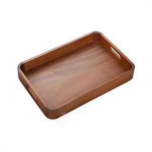 Bandeja de madera de diseño único de tamaño personalizado de alta calidad con mango de metal decorativo para uso doméstico. - Product Image 4