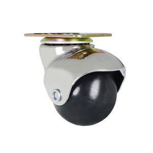 Roue pivotante à bille de 40 mm avec plaque supérieure en PP et design moderne en acier pour meubles de salon et petits équipements - Product Image 1