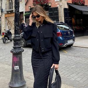 แจ็กเก็ตบอมเบอร์แจ็คเก็ตโพลีเอสเตอร์2025สำหรับผู้หญิงมีซิประบายอากาศได้ดีพิมพ์ลายด้านหน้าความยาวปกติทุกฤดูความหนาสำหรับฤดูใบไม้ร่วงฤดูหนาว - Product Image 5