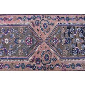 Tapis turc 2,5x5,2 pieds, petit tapis vintage, tapis persan marron bleu - Product Image 5