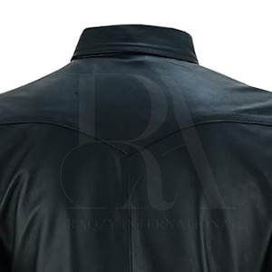 Meilleure vente en stock Chemise en cuir pour hommes Chemise en cuir respirante de haute qualité pour hommes quantité minimale de commande bas - Product Image 4