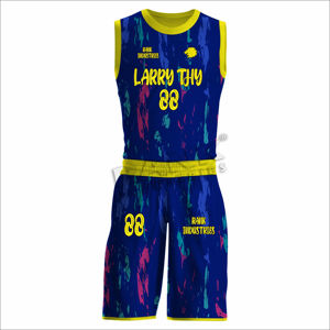 Uniforme de basket-ball unisexe avec maillot et short imprimés de logo personnalisé pour l'entraînement et les jeux - Product Image 2