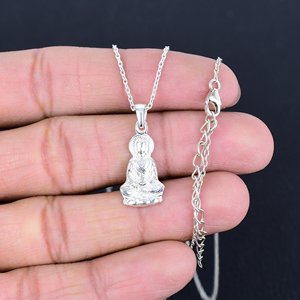 สร้อยคอมีจี้รูปพระพุทธเจ้าทำจากเงินสเตอริ925สำหรับผู้หญิงสร้อยคอจี้ดีไซน์แบบประณีตจี้ห้อยคอแฟชั่นสินค้าจำนวนมาก - Product Image 2
