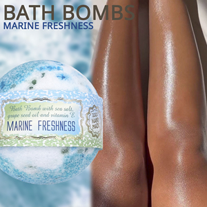 Bomba de Baño con Aroma Marino Ocean Breeze, Bola Efervescente Fresca, Producto de Baño Orgánico Vegano para Spa, OEM ODM Venta al Por Mayor a Granel, Letonia - Product Image 4