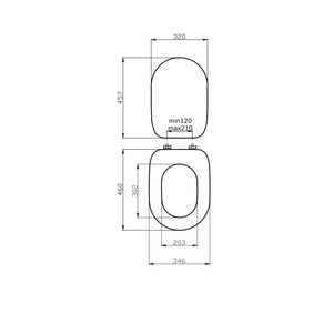 Cubierta de Asiento de Inodoro Desechable de Plástico Blanco para el Modelo de Inodoro Sintesi - Product Image 2