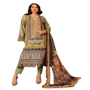 Trending Designer Trouwkleding Zware Georgette Borduurwerk Feest Kleding Salwar Pak Pakistani Jurk Te Koop