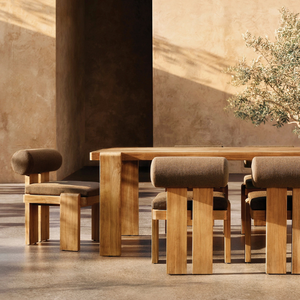 Silla sin brazos de madera de teca con espuma suave de buena calidad para la terraza o la piscina, cómoda y duradera. - Product Image 6