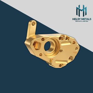 Boîtier d'engrenage en laiton fraisé VMC professionnel, support de levier haute résistance avec alésages d'alignement de précision pour usage industriel - Product Image 1