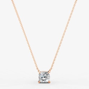 Colgante Solitario Clásico con Diamante Cultivado en Laboratorio, Corte Cojín Poético, 0.83 Quilates, EF-VVS2, Elaborado en Oro Sólido de 14K, Producto a Granel - Product Image 3