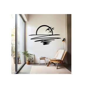 Vente en gros fait à la main nouveau designer cintre mural coucher de soleil article de décoration article de décoration murale en métal produit le plus vendu - Product Image 1