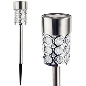 Solar-powered <b>lamp</b>, glamour <b>silver</b> crystals, garden <b>lamp</b>, post office - Product Image 1