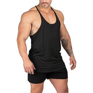 Offre Spéciale hommes sans manches Gym entraînement entraînement Stringers coton sport bâtiment Gym Stringer prix de gros tricoté tissage - Product Image 4