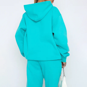 Sudadera con capucha de gran tamaño de poliéster 80% Algodón 20% para mujer, sudadera de invierno con bordado de chenilla personalizada, Sudadera con capucha personalizada - Product Image 6