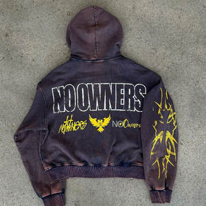 300 GSM 100% Cotton Fleece Sudadera con capucha con cremallera para hombre con serigrafía y envío rápido Premium Low MOQ para hombres - Product Image 4