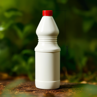 Bouteille en plastique HDPE de 1000 ml avec bouchon à vis pour détergent, eau de Javel, produits chimiques et emballage de liquides ménagers