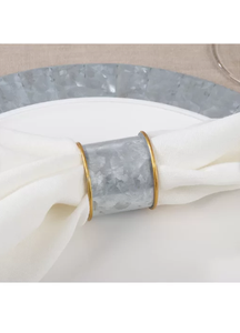 Anneau de serviette en métal galvanisé rustique porte-rouleau de papier de soie/tissu mains créatives bonne qualité anneaux de serviette fantaisie en vente - Product Image 2