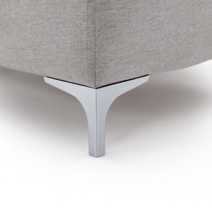 Pieds de meubles triangulaires en plastique robustes de 12 cm, argentés, modernes, en PP, pour canapé et armoire, pour salon - Product Image 4