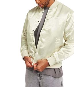 Veste universitaire en satin décontractée pour homme, hiver, 100% polyester, avec décoration boutonnée, veste de baseball universitaire pour homme - Product Image 4