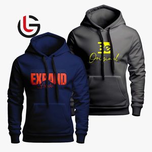 Dtf เสื้อมีฮู้ดผ้าฟลีซใยโพลีเอสเตอร์100% สำหรับผู้ชายเสื้อกันหนาวแบบไม่มีซับในสวมใส่สบายมีสไตล์ - Product Image 1