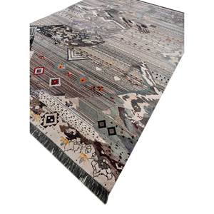Alfombra Grande de Lana y Seda de Bambú Anudada a Mano Freedom Manchaha Ivory, 10 mm, Geométrica, para el Hogar, Pasillo, Modelo Rectangular-Les-1962 - Product Image 2