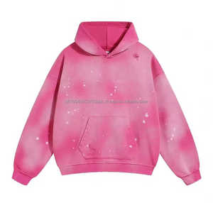 Sudadera con capucha de peso pesado Vintage para hombre, sudadera de algodón térmico de felpa de gran tamaño, diseño bordado, ropa de calle de invierno sólida - Product Image 3