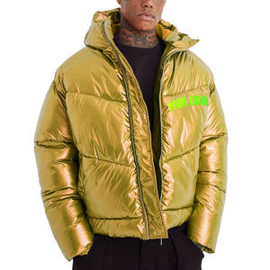 Vestes à bulles de haute qualité fabriquées au Pakistan, design personnalisé, toile brillante, imperméable, réversible, à capuche, vêtements d'hiver, taille XL - Product Image 5