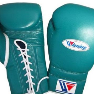 Gants de boxe professionnels à lacets, cuir véritable vert, gants d'entraînement et de sparring, équipement de combat artisanal - Product Image 2