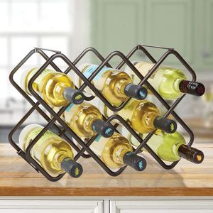 5 Tier <b>Tabletop</b> Wine Bottle Rack Metal Wine <b>Storage</b> Holder for Bar Restaurant Decoration - Product Image 4