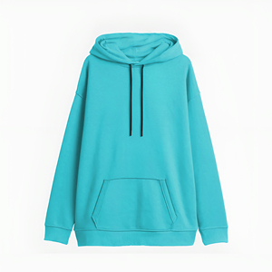 Sudadera con capucha de mezcla de algodón ecológica para mujer, colores personalizados e impresión, características transpirables con posición de logotipo frontal en el hombro caído - Product Image 1