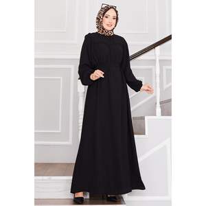 Aerobin High Quality <b>Black</b> Abaya Dress with <b>Robe</b> for Girls Customizable Logo Summer Cotton Sets for Children - Product Image 3