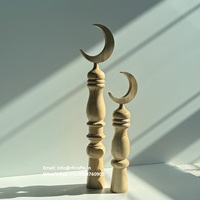 Étagère de style Boho Celestial Home Decor en forme de croissant de lune avec finition artisanale de luxe