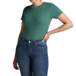 Camiseta de algodón y poliéster para mujer de talla grande de marca del fabricante de Bangladesh, Camiseta cómoda con logotipo bordado de buena calidad - Product Image 1