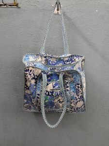 Handmade <b>Large</b> <b>Tote</b> <b>Bag</b> <b>for</b> Women Patchwork Design with Block Print Zipper Summer Beach Market Shopping <b>Travel</b> Pocket - Product Image 4