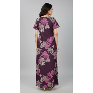 Camisón Evolve Casual Largo con Bolsillo Lateral, Bordado en el Escote, Talla XL, Tejido Suave, Ropa de Dormir con Estampado de Dibujos Animados - Product Image 3