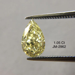 1,05 quilates SI1 claridad IGI certificado elegante marrón verdoso amarillo pera corte 100% diamantes sueltos Naturales de La India al por mayor - Product Image 1