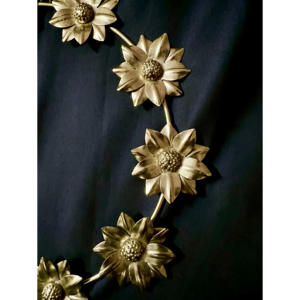 ดอกไม้แบบมีสายทำด้วยมือกรอบสีทองแบบนอร์ดิกที่ทันสมัยดอกไม้ติดผนังทำจากโลหะหรูหราตกแต่งบ้าน - Product Image 2