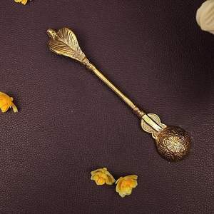 Juego de Cucharas de Latón para Cocinar, Servir y Mezclar Alimentos, Precio de Fábrica, Juego de Cucharas de Latón Pulido a Mano para una Presentación Elegante en la Mesa - Product Image 4