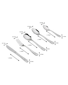 Ensemble de vaisselle en argent de qualité supérieure avec cuillère fourchette couteau idéal pour banquet de mariage restaurant et hôtels élégants - Product Image 5