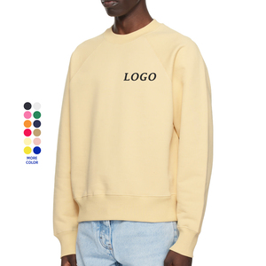 OEM ขนาดใหญ่พอดีเสื้อสเวตเตอร์ Crewneck ว่างเปล่าผ้าฝ้าย 100% แขน Raglan เสื้อสเวตเตอร์มีฮู้ด ผู้ผลิตเสื้อฮู้ดโลโก้ที่กําหนดเอง - Product Image 1