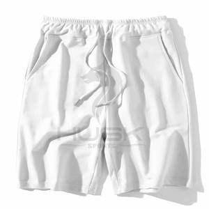กางเกงขาสั้นผ้าฝ้ายสำหรับผู้ชายกางเกงวิ่งออกกำลังกายออกกำลังกายลายพื้นเป็นมิตรกับสิ่งแวดล้อม - Product Image 5