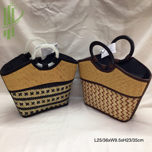 Bolso de mano de moda de algas marinas y ratán de cestas de frutas de Vietnam bolsas de almacenamiento de compras bolso ecológico tejido más vendido 2023 - Product Image 6