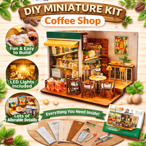 TOFOAM Kit de Manualidades DIY para Niños, 5 Estilos de Casitas de Hormigón, Kit de Madera para Pequeño Café, Casa en Miniatura - Product Image 2