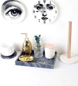 Premium Best Modern Black Bathroom Vanity <b>Tray</b> for Jewelry <b>Makeup</b> Storage & Organizing Bathroom Counter Essentials Home Decor - Product Image 4