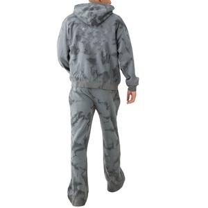 Nouveaux hommes fermeture éclair survêtements survêtement impression par sublimation pantalon survêtement surdimensionné hommes deux pièces survêtement ensembles costume élégant - Product Image 2
