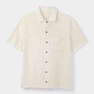 Camiseta de punto sólido para hombre, con un bolsillo frontal, cierre de botones, textura gofrada, estilo oversize. - Product Image 5