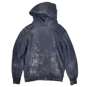 Confortable hommes acide à capuche automne hiver hommes acide lavage sweats à capuche Premium 100% coton acide lavage sweats à capuche - Product Image 1